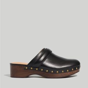 Madewell Cecily Clog in Black Oiled Leather. Women’s Size 7